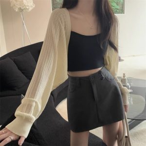 O1CN014mccwD1jjysewljEH_2216412614585-0-cib 夏季小坎肩短款镂空开衫女薄款披肩外搭长袖针织衫罩衫小个子外套