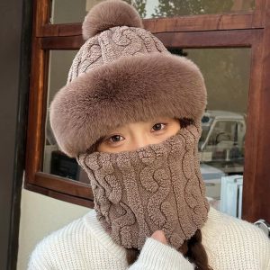 O1CN017G7XF625UKyMXWBAo_2215346227529-0-cib 帽子围脖一体女冬2024新款加绒加厚骑车防风防寒电动车保暖套头帽