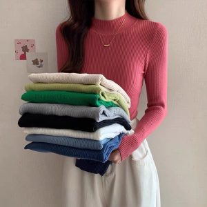 O1CN017ORF5o1jKKlKI646G_2211920754529-0-cib 春秋冬长袖毛衣女内搭修身打底衫半高领百搭韩版针织衫女装上衣