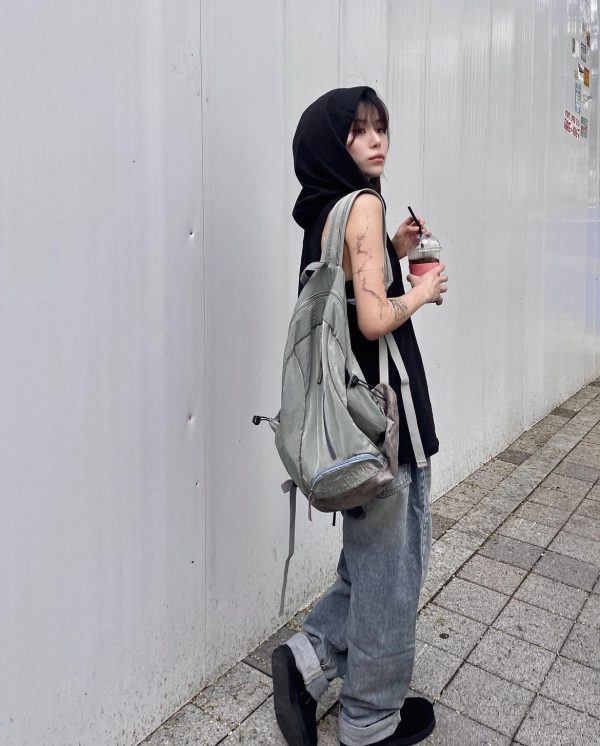 美式刺绣书包女韩国ins博主同款大容量大学生旅行原宿双肩包男潮