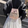 甜妹小众设计小香风编织皮高级感链条双肩包多巴胺甜酷百搭小背包