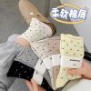 袜子女月子袜春夏季白色中筒日系学院风简约纯色学生袜堆袜子女装