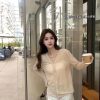 韩系复古港风一体式不规则斜开叉吊带背心纯色内搭上衣女
