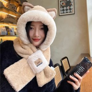 O1CN01M7Ode91UV7lXDENN9_2215636512522-0-cib 冬季帽子围巾一体女百搭可爱毛绒帽保暖冬天加厚防冻防风连帽围脖
