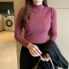 半高领打底衫女内搭薄款秋冬新款洋气新款毛衣长袖针织衫中领上衣