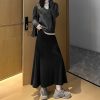 慵懒风鱼尾裙女秋冬百搭高腰显瘦垂坠感a字一步包臀半身中长裙子