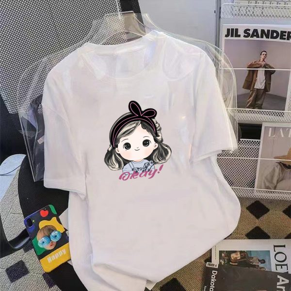 夏季纯棉短袖黑色t恤女学生2024新款韩版宽松ins半袖港风上衣百搭