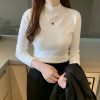 半高领打底衫女内搭薄款秋冬新款洋气新款毛衣长袖针织衫中领上衣