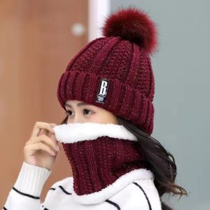 O1CN01jS7RnU1d1CaKrBfcG_2219394283675-0-cib 百搭保暖毛线帽子女冬季防寒韩版潮学生加绒甜美可爱堆堆毛针织帽