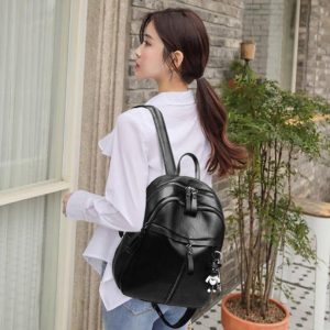 O1CN01l6G2cw1du9tNzRDi7_2213755893795-0-cib PU双肩包女2023春夏新款韩版大容量学生书包潮流纯色女士软皮背包