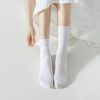 春夏款氧气棉袜纯色百搭中筒堆堆袜子柔软舒适吸汗jk袜子女士批发