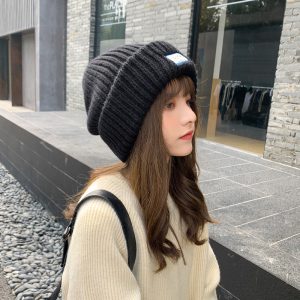 O1CN01tuLIcU1IAGAc6hBSt_3184180852-0-cib 日系毛线堆堆帽子女秋冬季百搭韩版针织帽保暖护耳大头宽松帽工厂