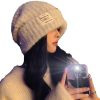 帽子女2024新款冬季保暖毛线帽大头围显脸小宽松护耳针织帽韩版潮